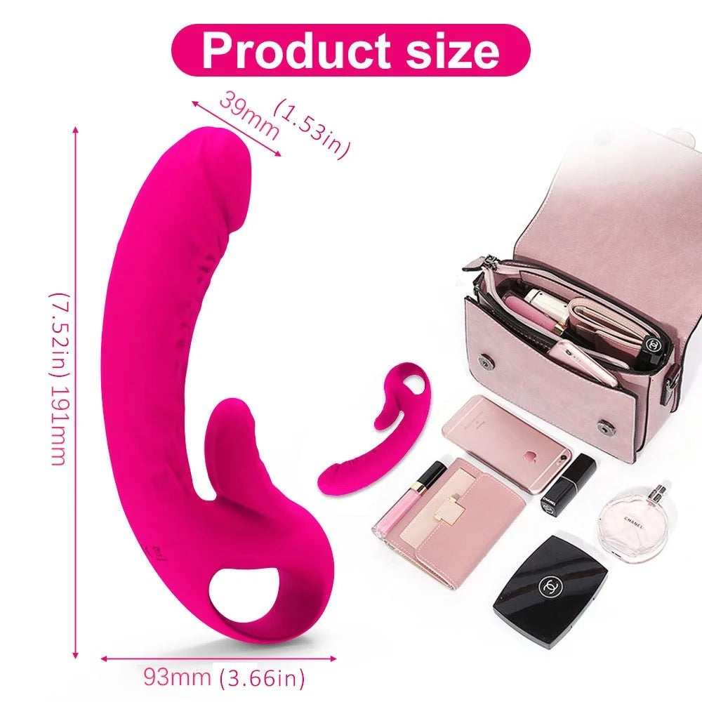 REALISTIC VIBRATOR WITH DOUBLE PENETRATION THAT HEATS UP XA150