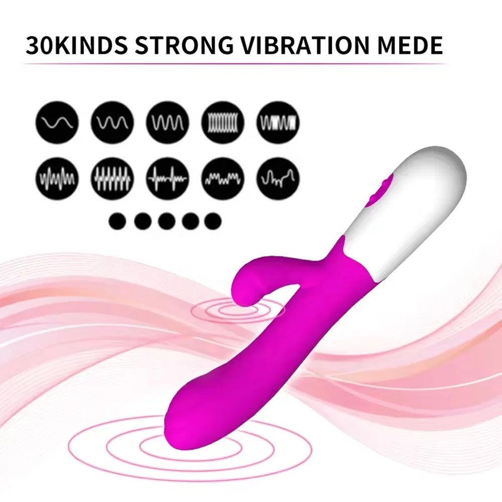 Rabbit Vibrator XA006B, double stimulation, with 30 vibrations.