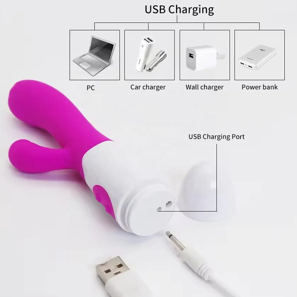 Rabbit Vibrator XA006B, double stimulation, with 30 vibrations.