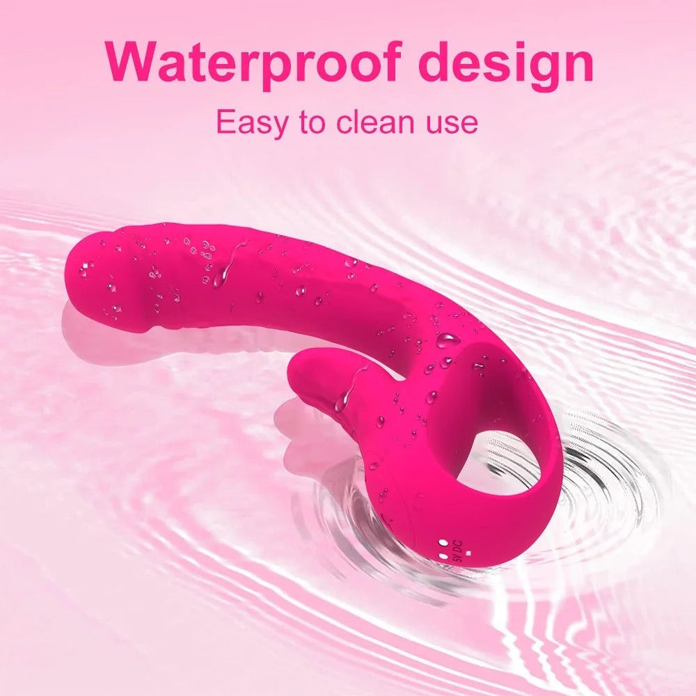 REALISTIC VIBRATOR WITH DOUBLE PENETRATION THAT HEATS UP XA150