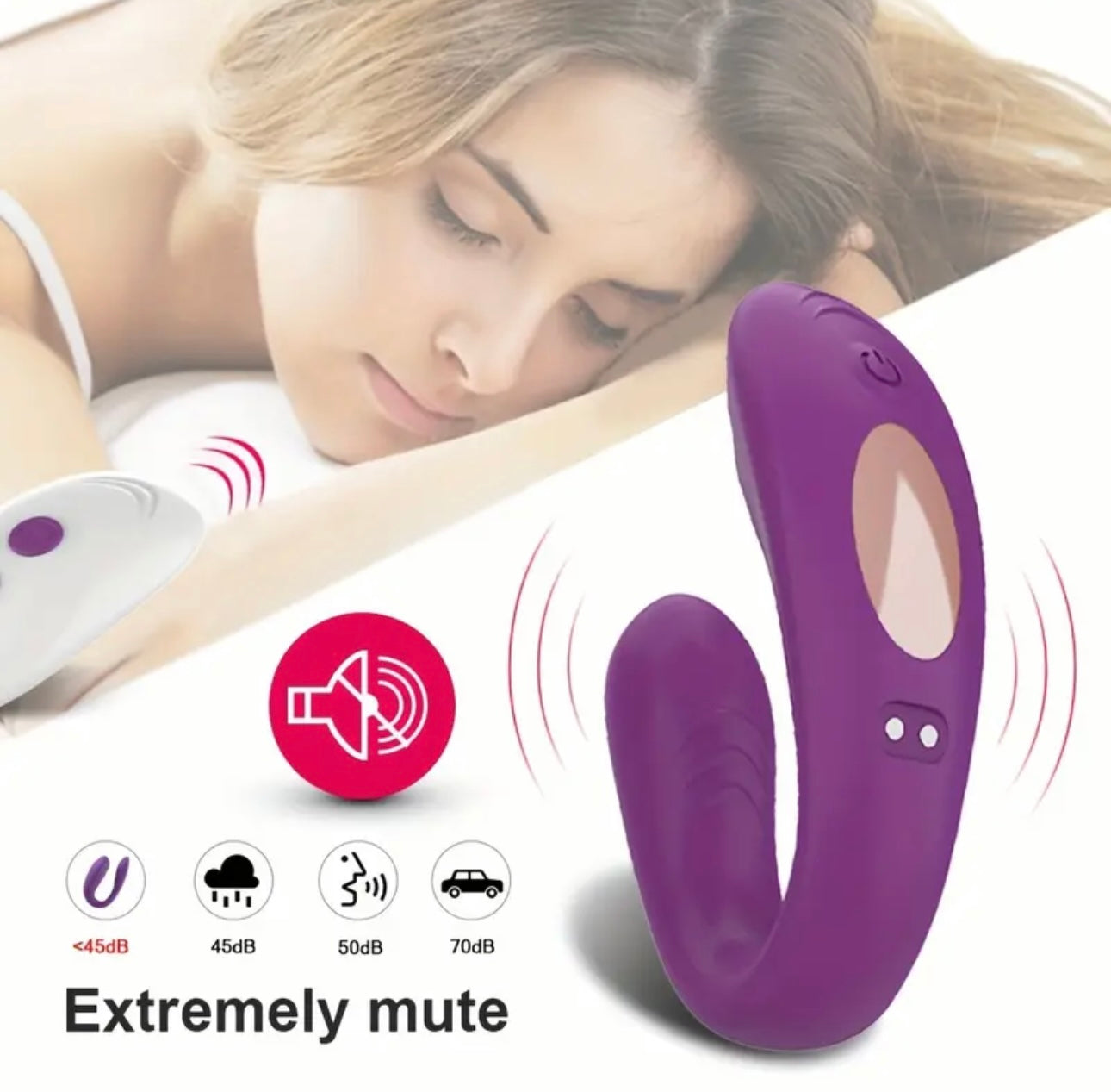 REMOTE COUPLES VIBRATOR WITH CLITORAL SUCTION XA047