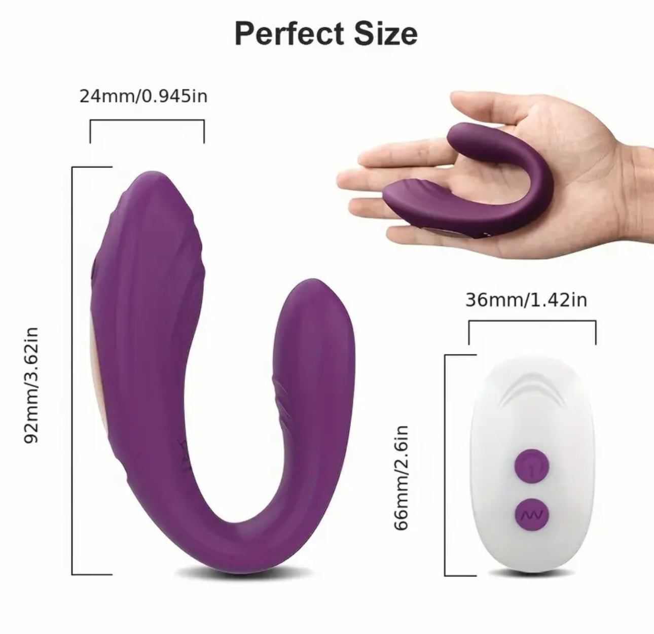REMOTE COUPLES VIBRATOR WITH CLITORAL SUCTION XA047