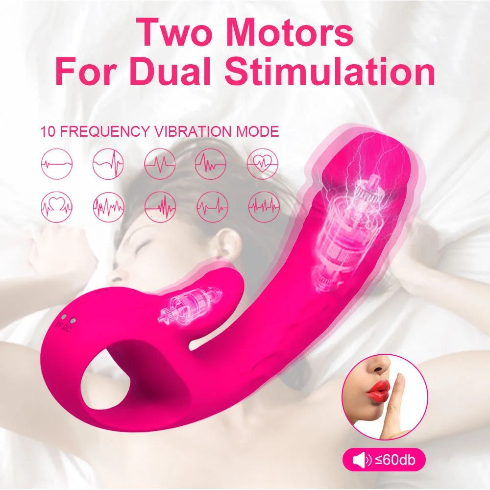 REALISTIC VIBRATOR WITH DOUBLE PENETRATION THAT HEATS UP XA150