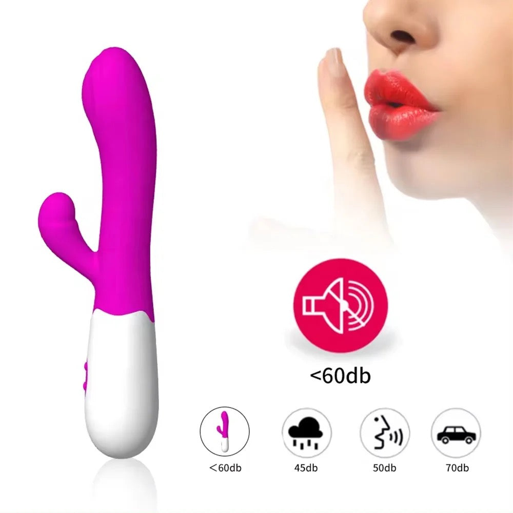 Rabbit Vibrator XA006B, double stimulation, with 30 vibrations.