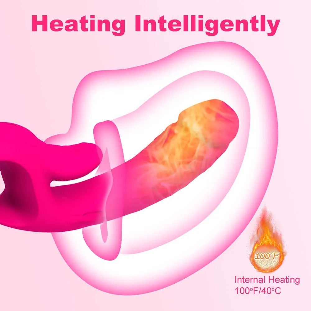 REALISTIC VIBRATOR WITH DOUBLE PENETRATION THAT HEATS UP XA150
